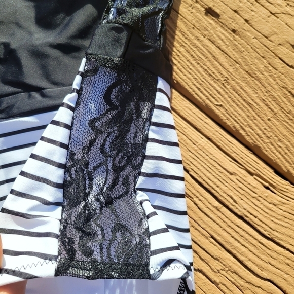 One Shoulder Side-Lace Swimsuit•LARGE - Picture 8 of 12